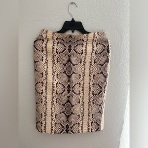 J. Crew No. 2 Snake Print Pencil Skirt Wool Silk Blend Fully Lined Size 2 EUC